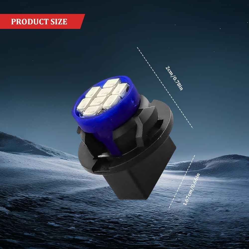 10PCS T10 194 168 LED Dash Instrument Light Bulbs with Twist Lock Color: Blue
