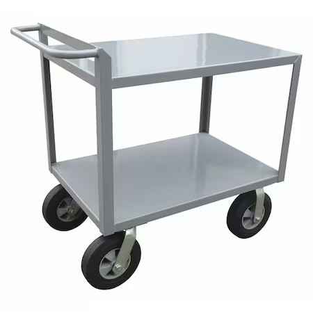 Utility Cart With Flush Metal Shelves, Steel, 1, 500 Lb Load Capacity, 2