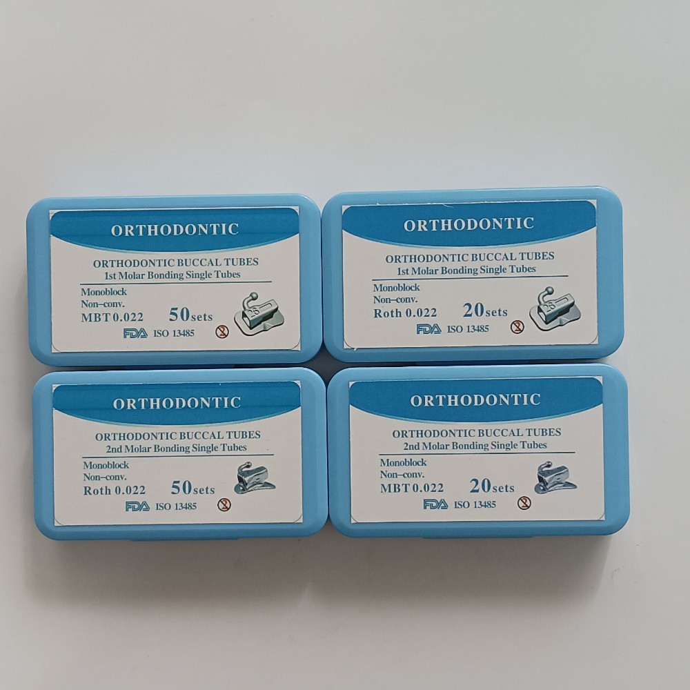 Dental Orthodontic Bondable Buccal Tubes MBT ROTH 022 1st 2nd Molar Non-conv