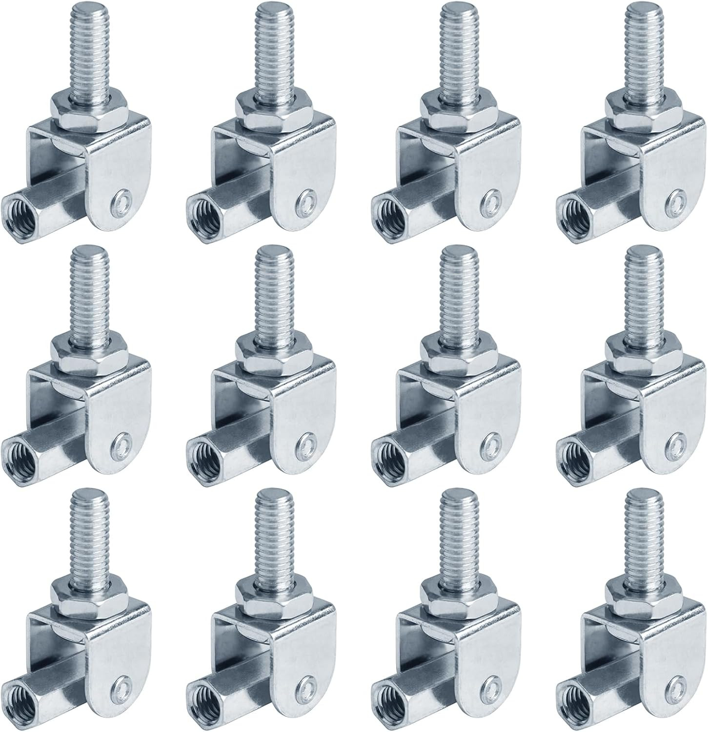 12 PCS 3/8″ Swivel Joint Connector, Adjustable Swivel Attachment Thread Rod H…