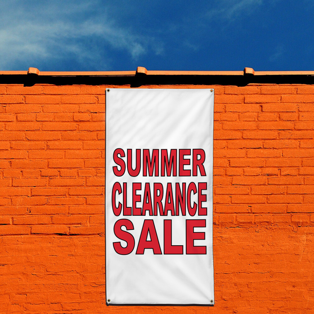 Vertical Vinyl Banner Multiple Sizes Summer Closing out Deal Auto Body Shop Car