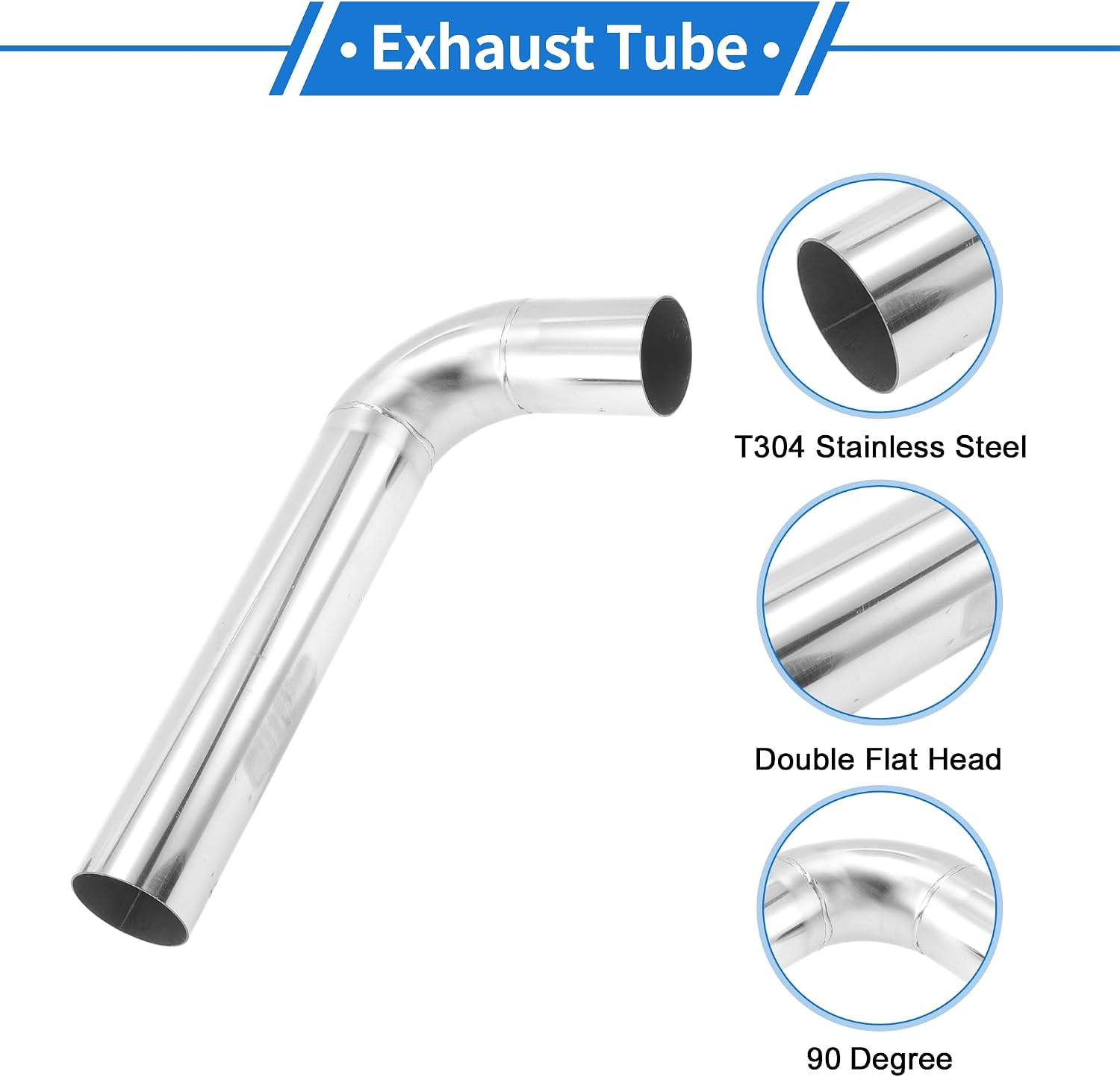 2″ OD 90 Degrees Mandrel Bend Elbow 2 Inch Exhaust Tube Piping 11.8 Inch Length