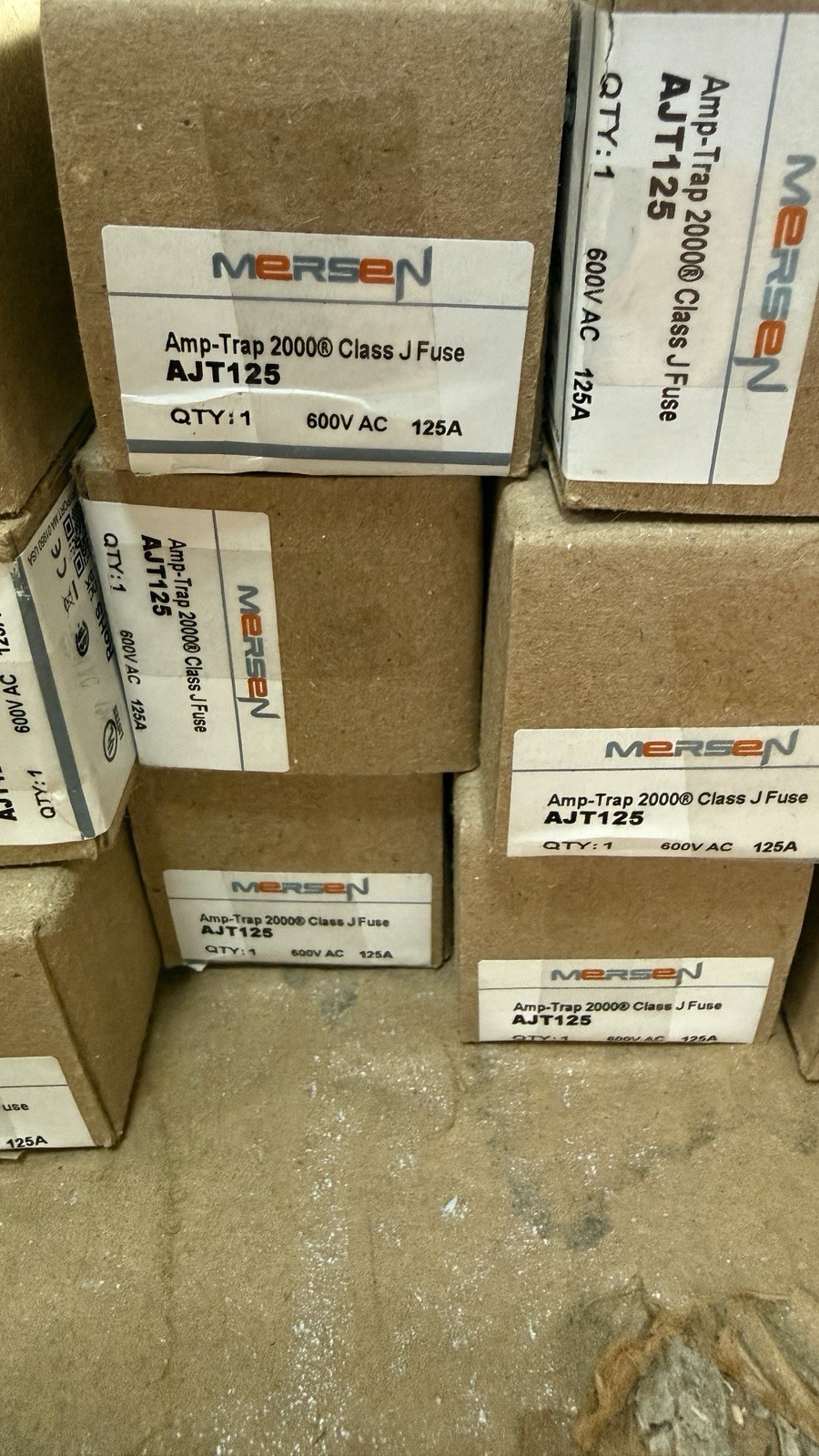 MERSEN AJT-125 / AJT125 (NEW IN BOX) Class J 120 Amp Fuse Ferraz Shawmut
