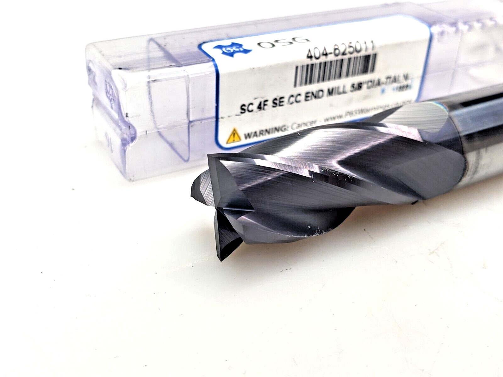 OSG 5/8″ x 5/8 x 1-1/4 x 3-1/2 SQ Solid Carbide End Mill Center Cut 404-625011