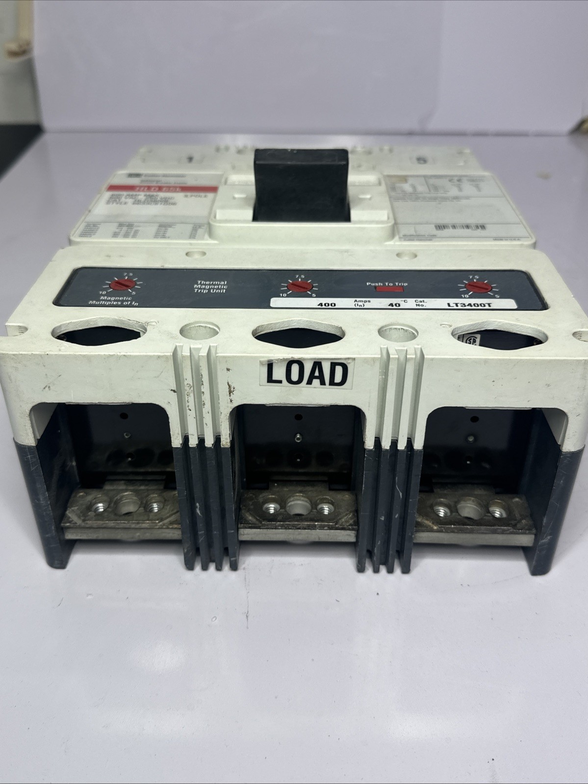 Cutler-Hammer HLD3600F W/LT3400T 3-pole 400Amp Circuit Breaker