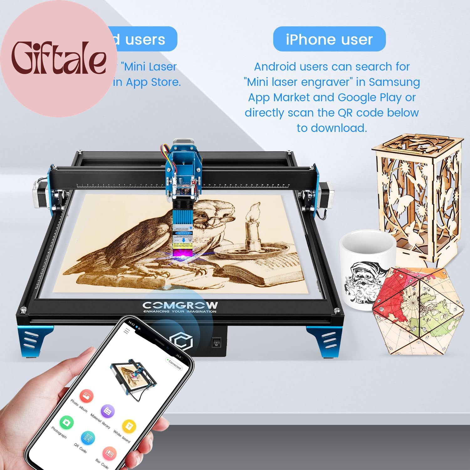 Z1 Laser Engraving Machine 5000Mw Output Power, Laser Cutter and Engraver Machin