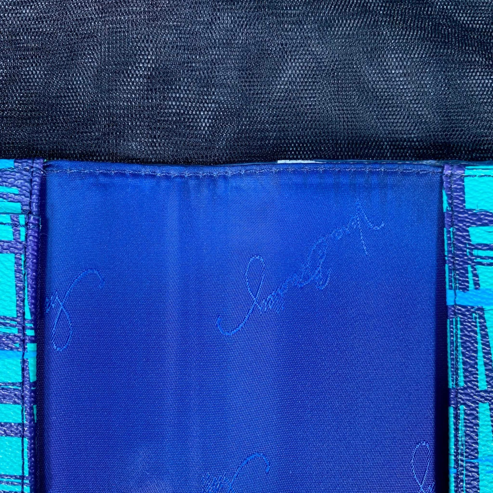 Vera Bradley Navy Teal Art Plaid Pattern Faux Leather Journal Planner No Paper