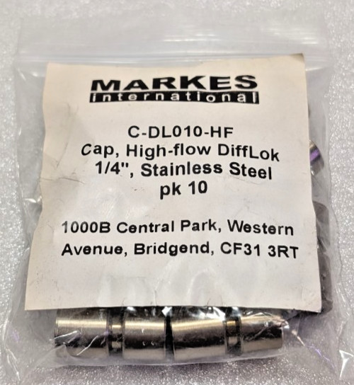 New Markes International C-DL010-HF High-flow 1/4″ Stainless Steel Pk of 10