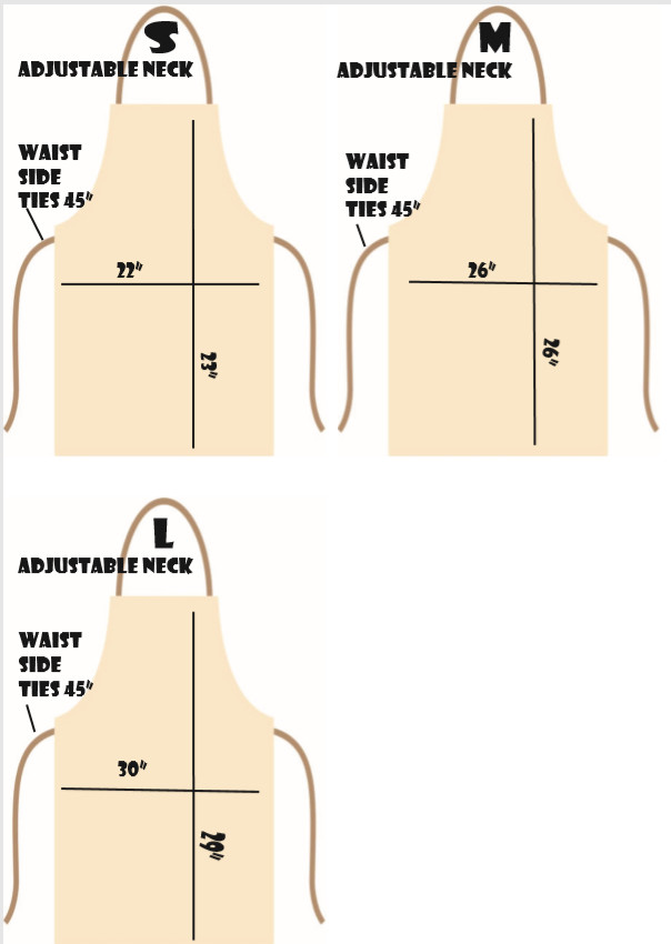 Apron for kitchen, garden and arts – personalized design, 3 pockets
