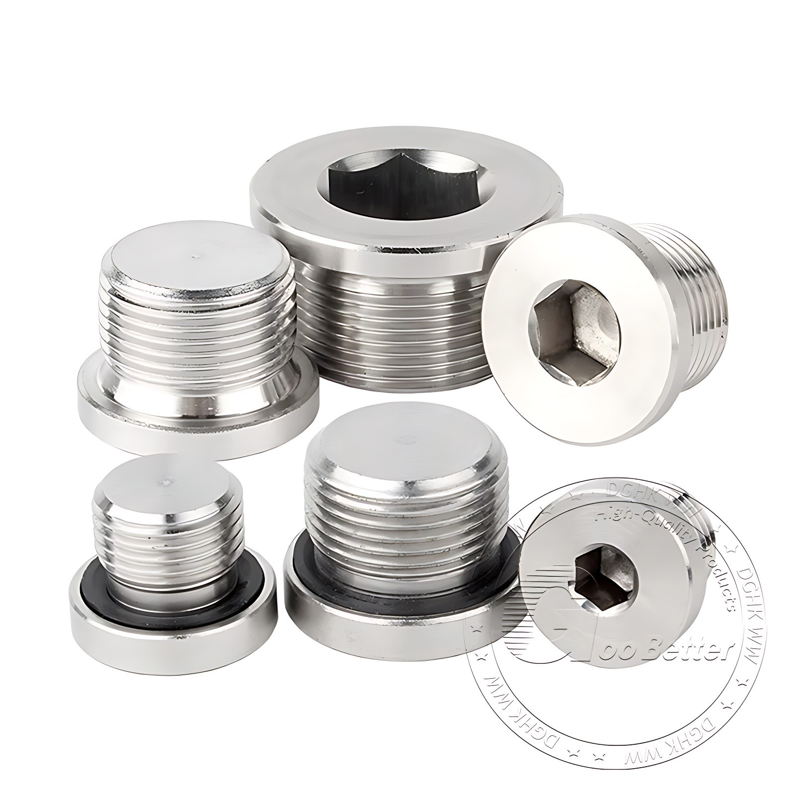 BSP Hydraulic Socket Blanking Plug A2 Stainless Countersunk End Plug Hex Socket