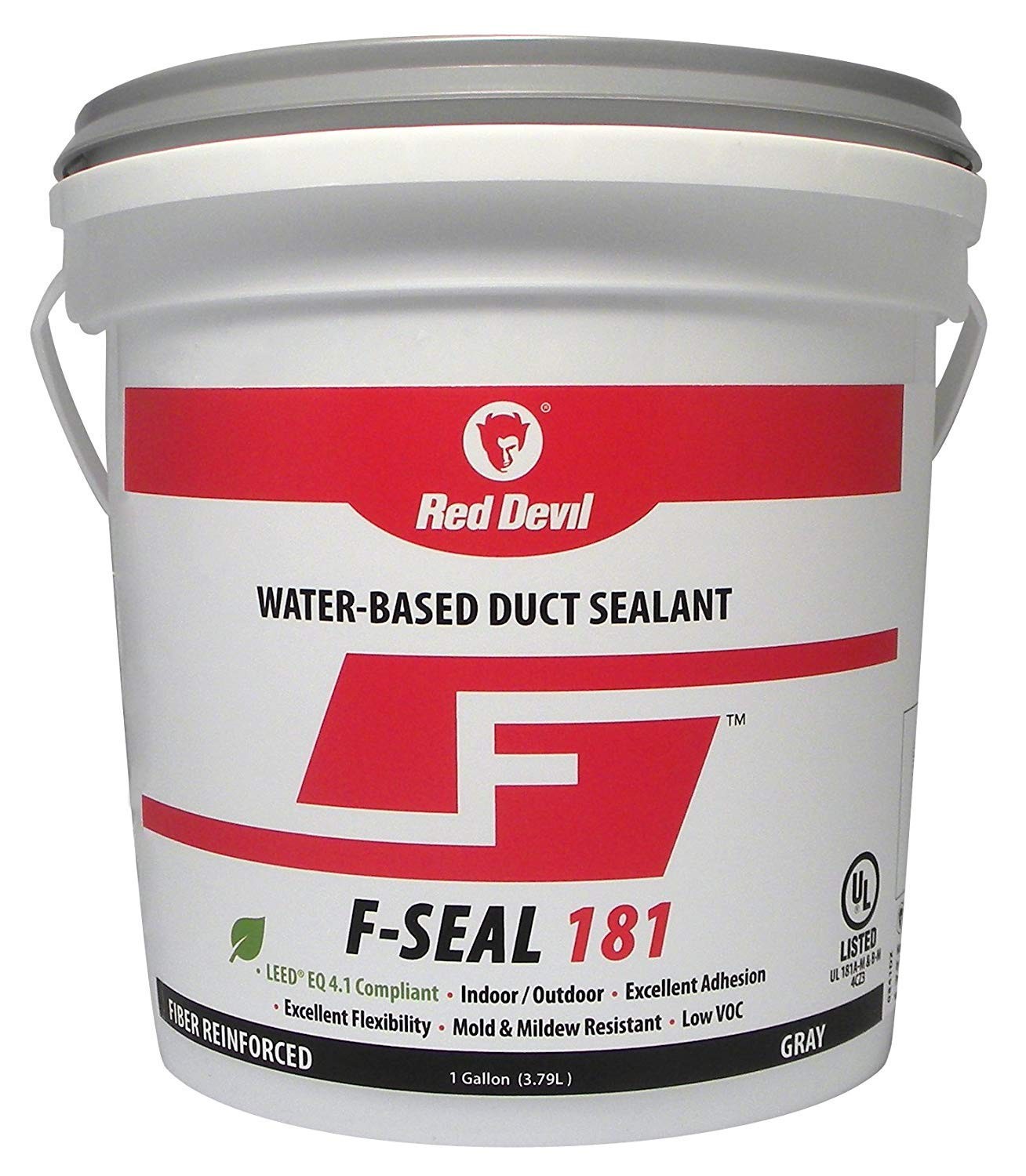 Red Devil F~Seal 181 Fiber Reinforced Duct Sealant 1 Gallon Gray
