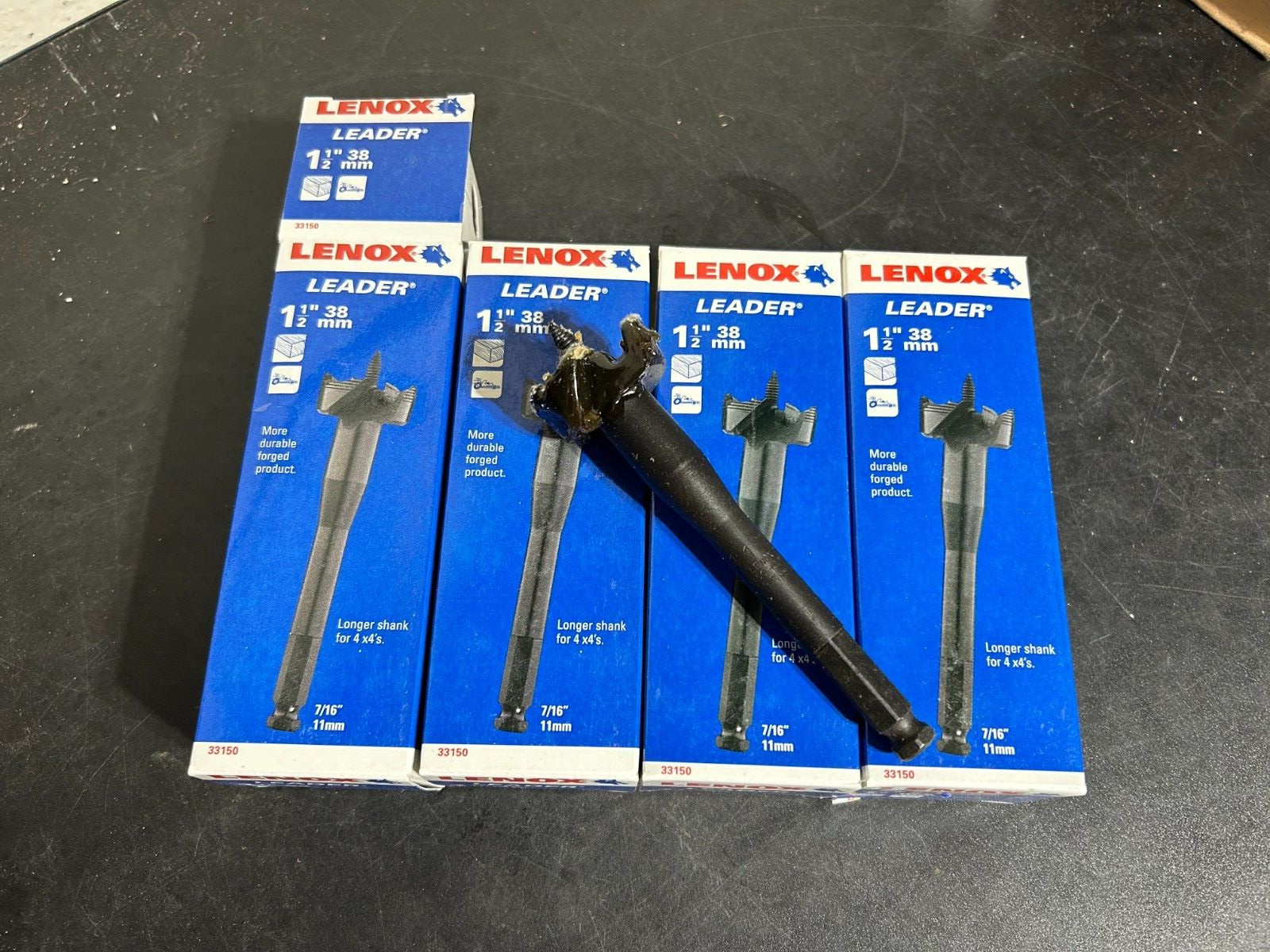 Lenox Drill Bits Self Feed Wood 1-1/2″ 38mm Bi metal NIB 33150 QTY (4)