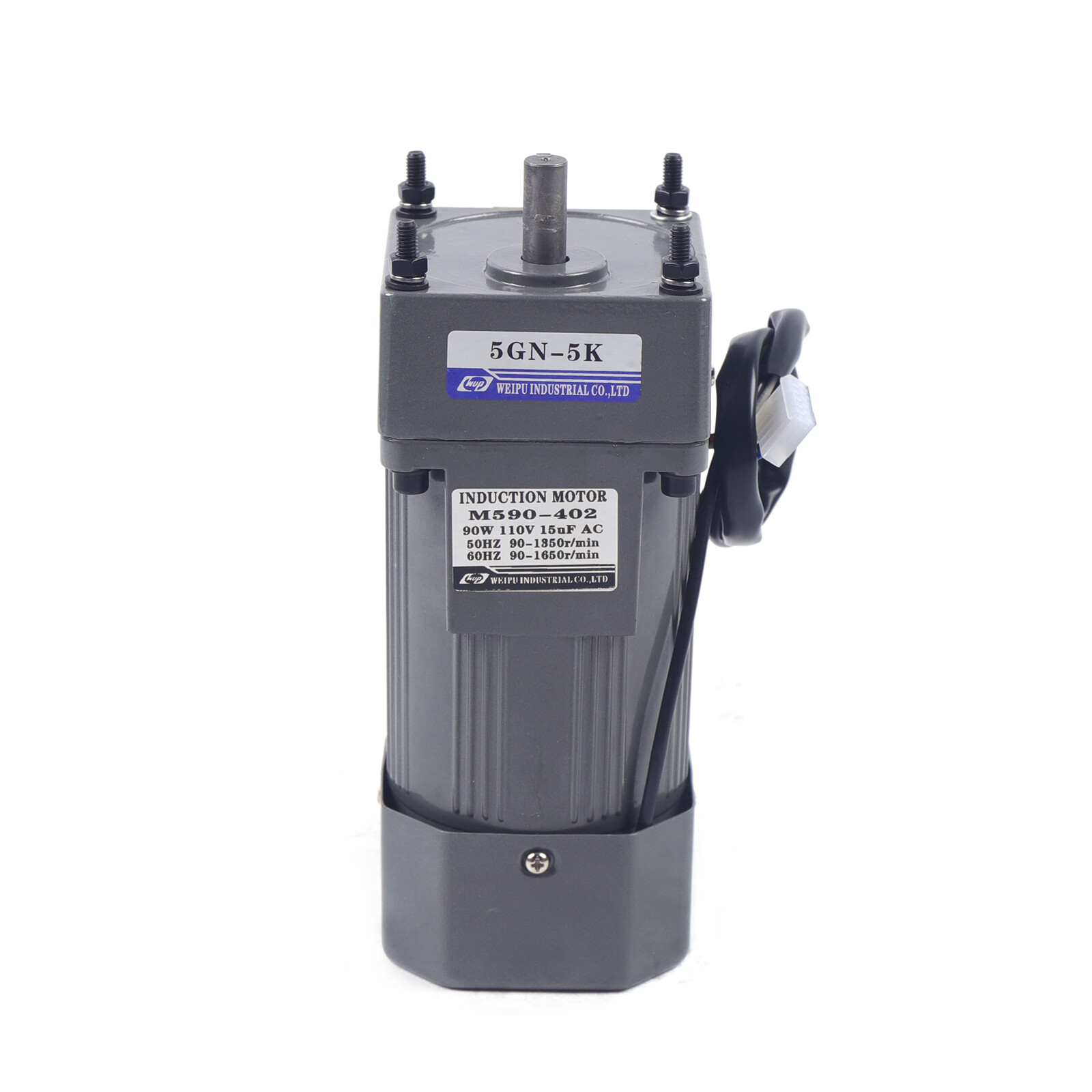 AC Gear Motor Electric Variable Speed Controller Torque 90W 1:10 0-135RPM 110V