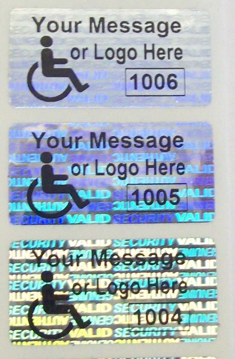 SV175c 1000 CUSTOMIZED SVAG .75″ x 1.5″ Hologram Security Stickers