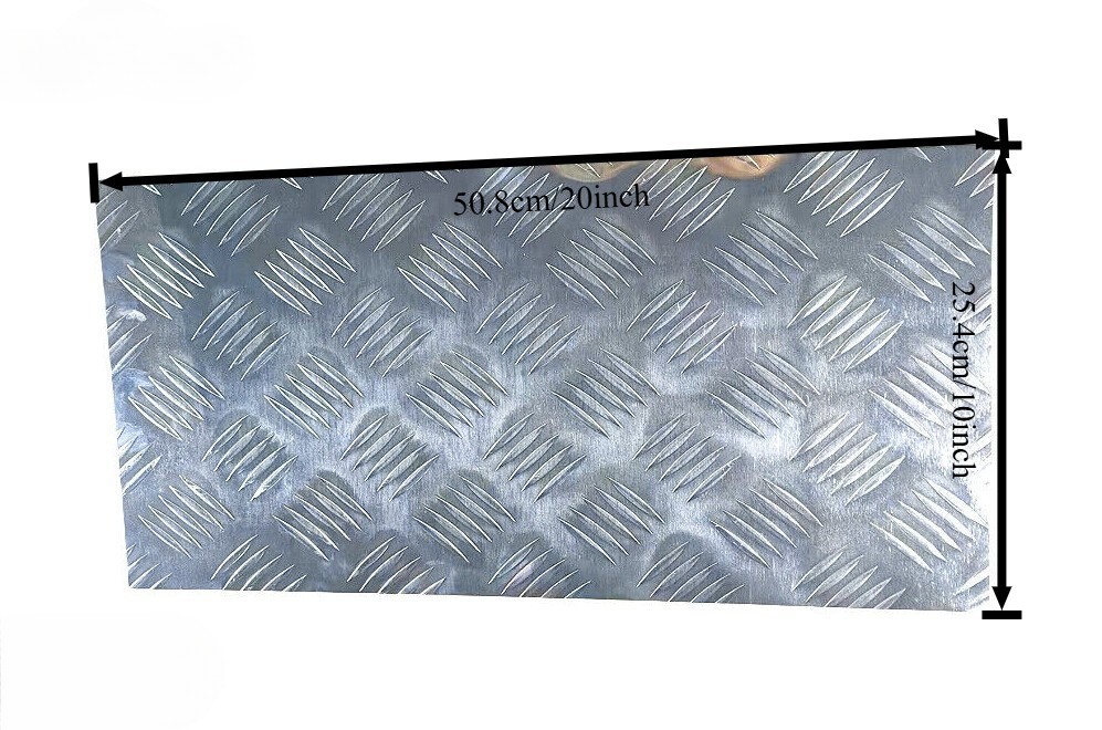 2 Pack Aluminum Checker Plate 254mm×508mm For Trailer & Garage Use