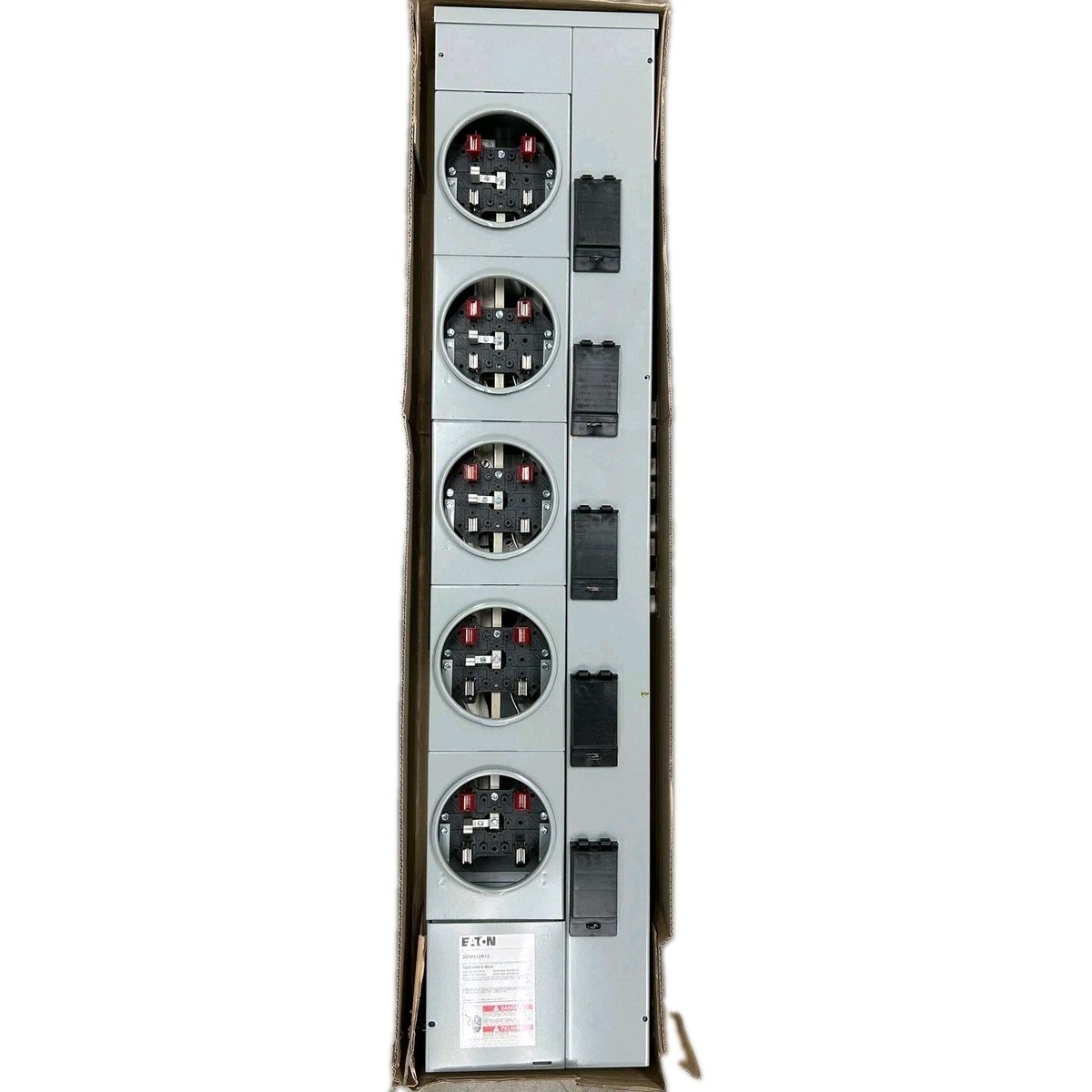 Eaton 3MM 125 Amp 5-Socket Ringless Meter Stack Module 3MM512R12 120/208v