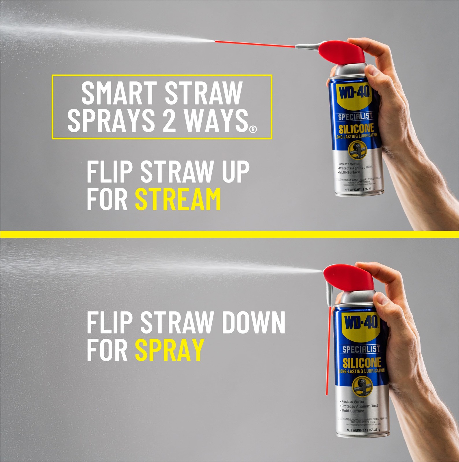 Wd-40 Specialist Silicone Lubricant Smart Straw Sprays 2 Ways 11 Oz 6-Pack