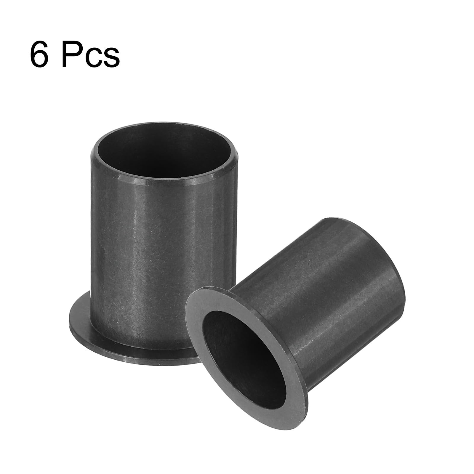 uxcell 6Pcs Flanged Sleeve Bearing, Plastic Bushing ID 17mm x OD 19mm x Lengt…