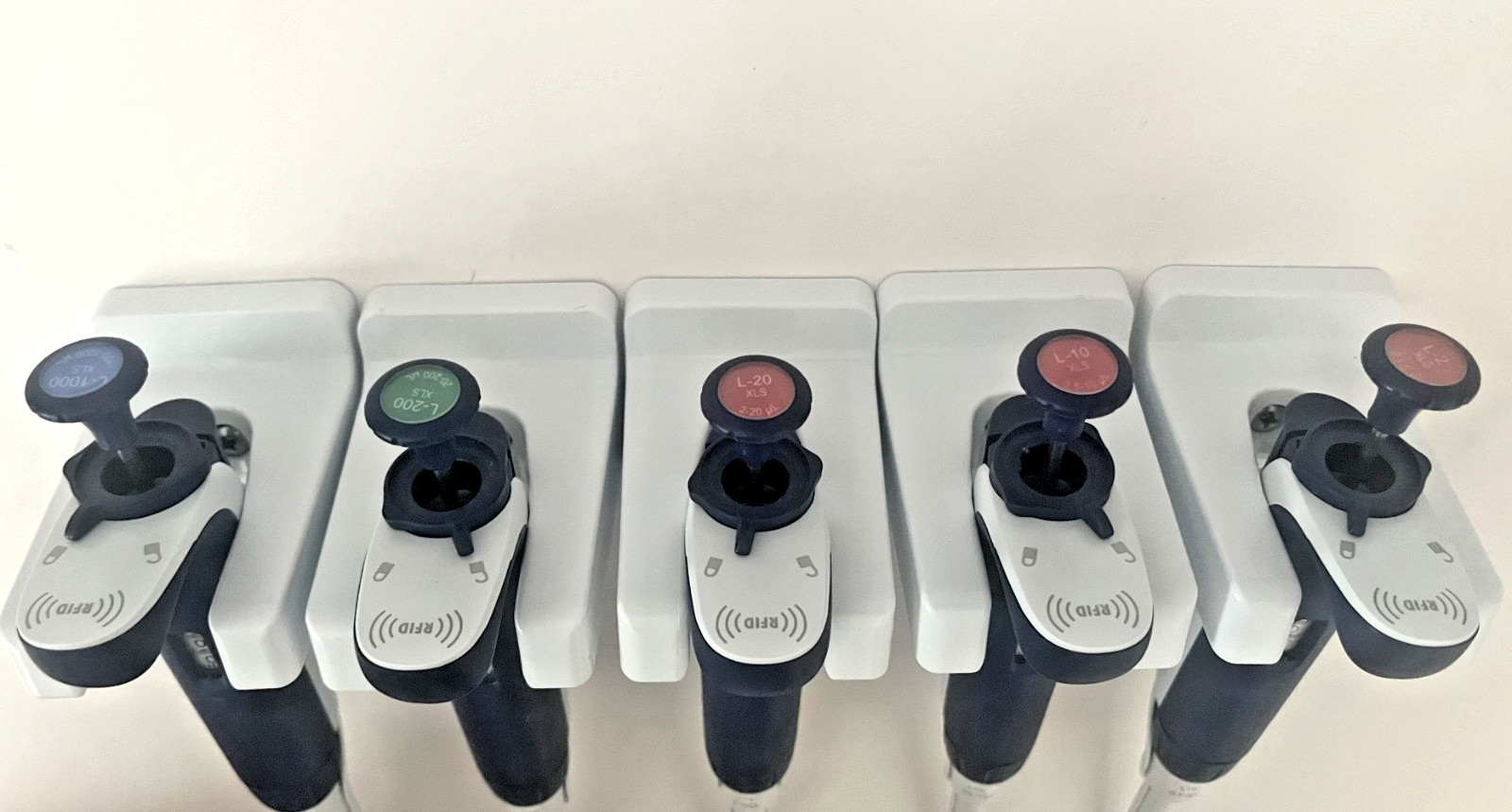 Rainin Pipet-Lite XLS LTS Lot of 5 L-2 L-10 L-20 L-200 L-1000 Pipettes Calibrate
