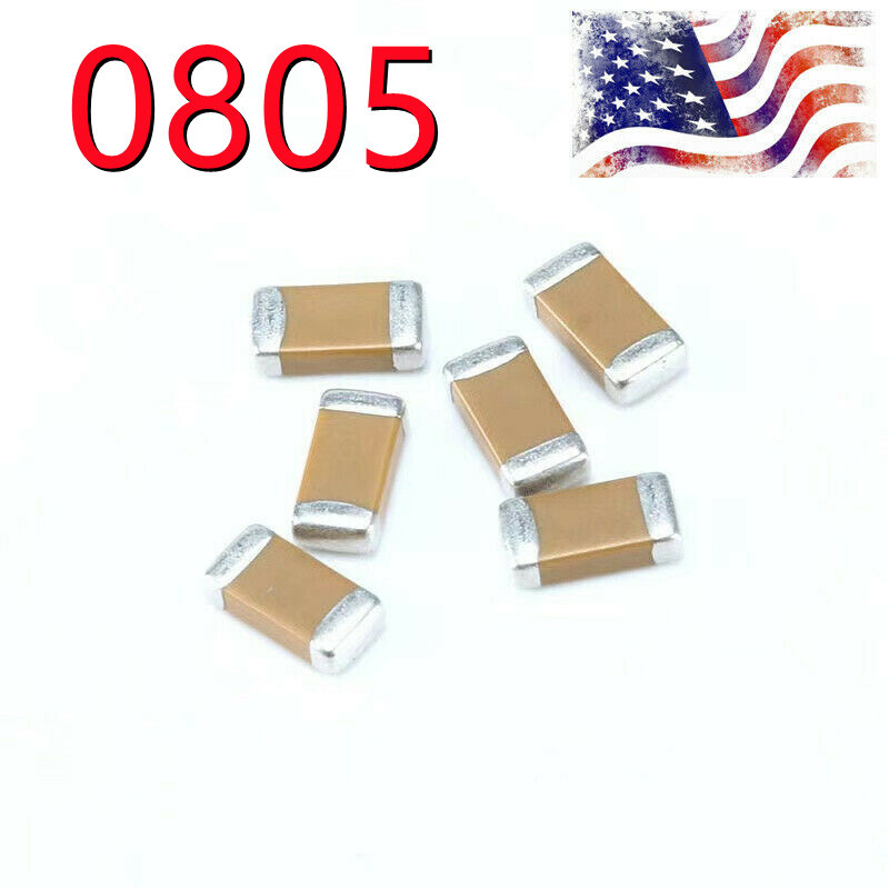 10 pcs 0805 SMD Capacitor 50V Choose From 0.5pF to 10uF 92 Values US Ship