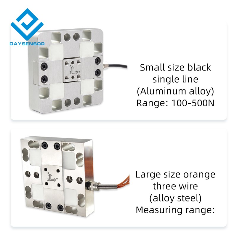 DAYSENSOR 3 Axis Load Cell 5000N,0.5% FS Accuracy IP66 Protection Class MutiAxis