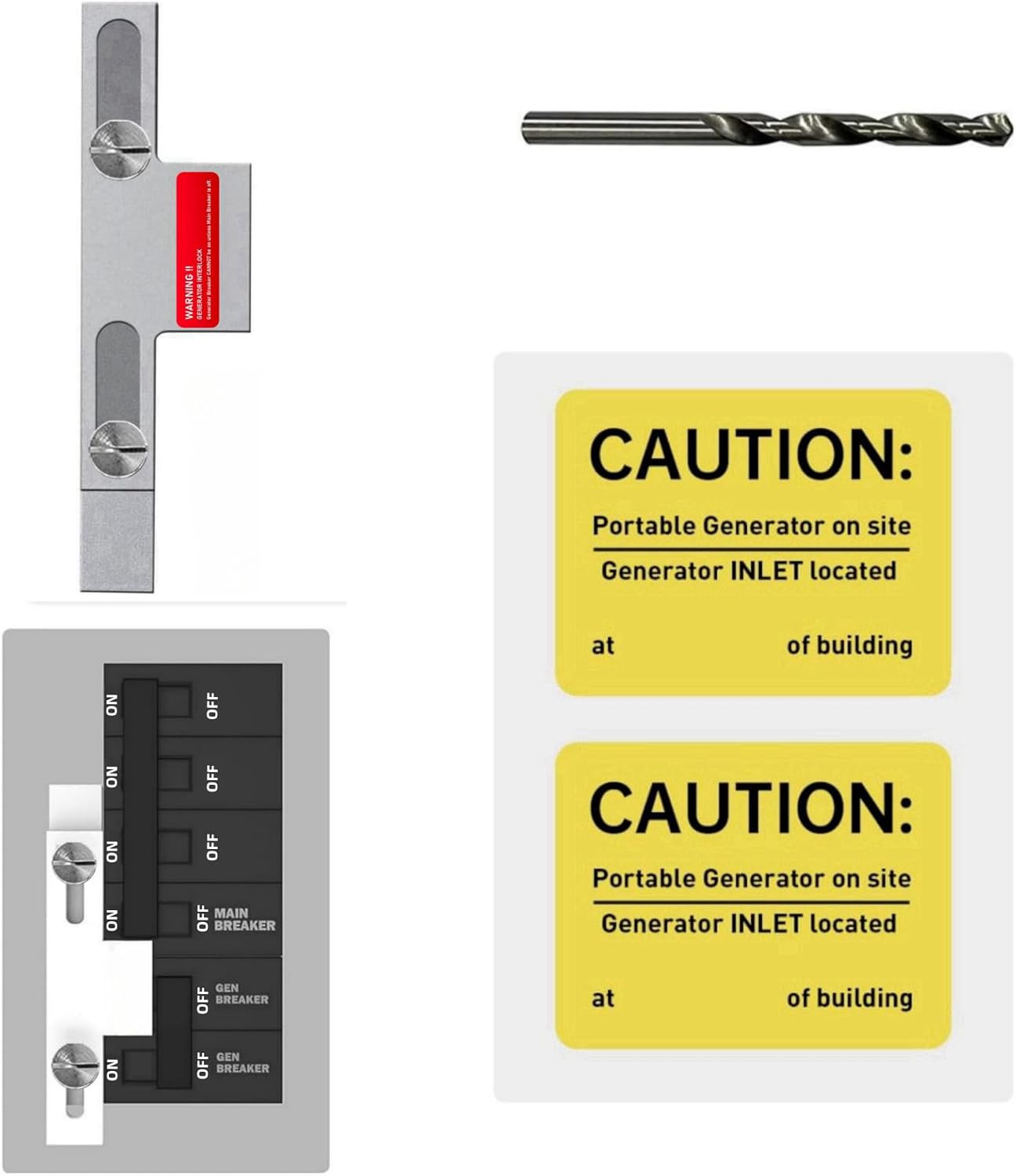 Generator Interlock Kit Compatible with Square D Homeline Meter Main 150 or 200