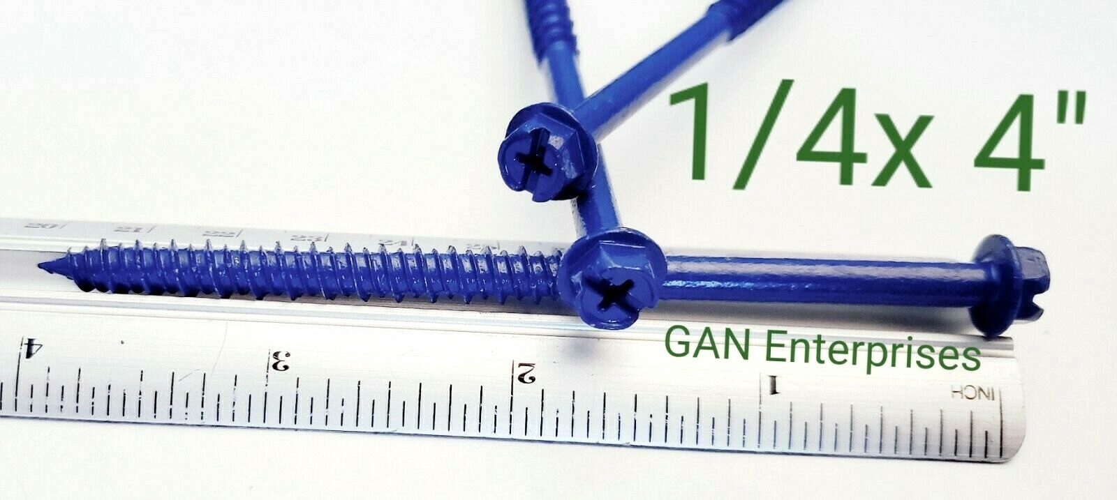 Concrete Masonry HEX Head 1/4x 1-1/4″ to 6″ Anchor Screw, Blue,Tapcon, Bulk