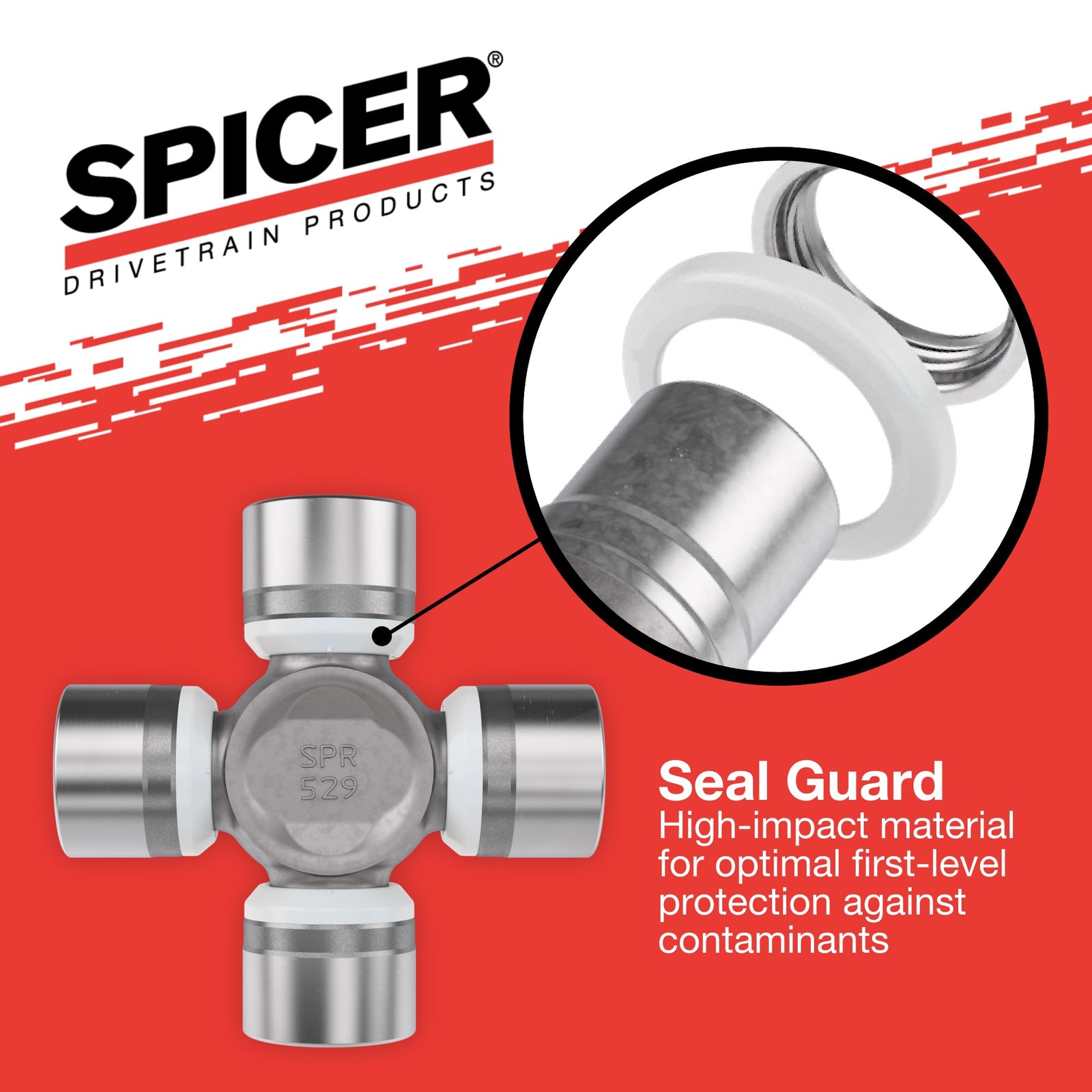 Spicer Life Greaseable Universal Joint Kit 1310 Series With Snap Rings