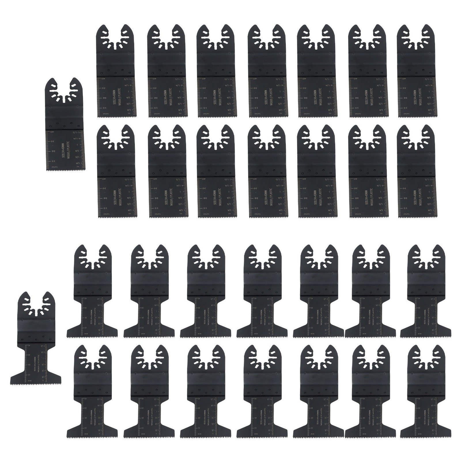 30 Pcs 1-3/8″ & 1-3/4″ Cutting Saw Blades Kit Oscillating Multi Tool Saw Blades
