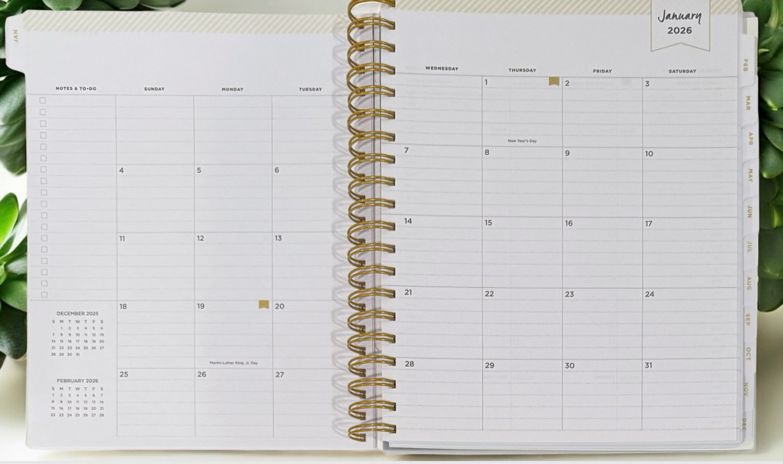 2026 Aurora Boreal Gradient Daily/Monthly Planner Gift Set