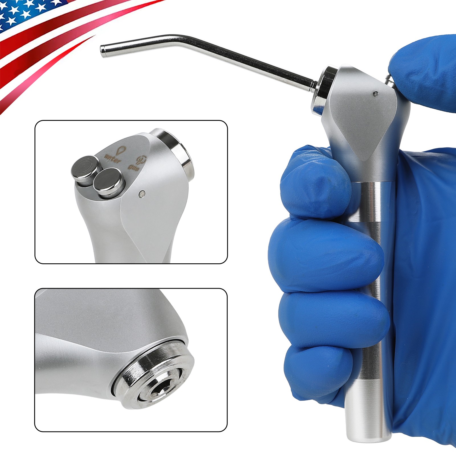 Dental Triple Way Syringe Air Water Spray Handpiece/Disposable Nozzles Tips Tube