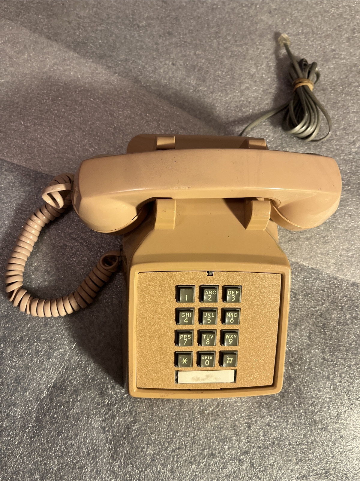 ITT RFC-SLT Light Beige Vintage Push-button Dial Defense Telephone (Tested)