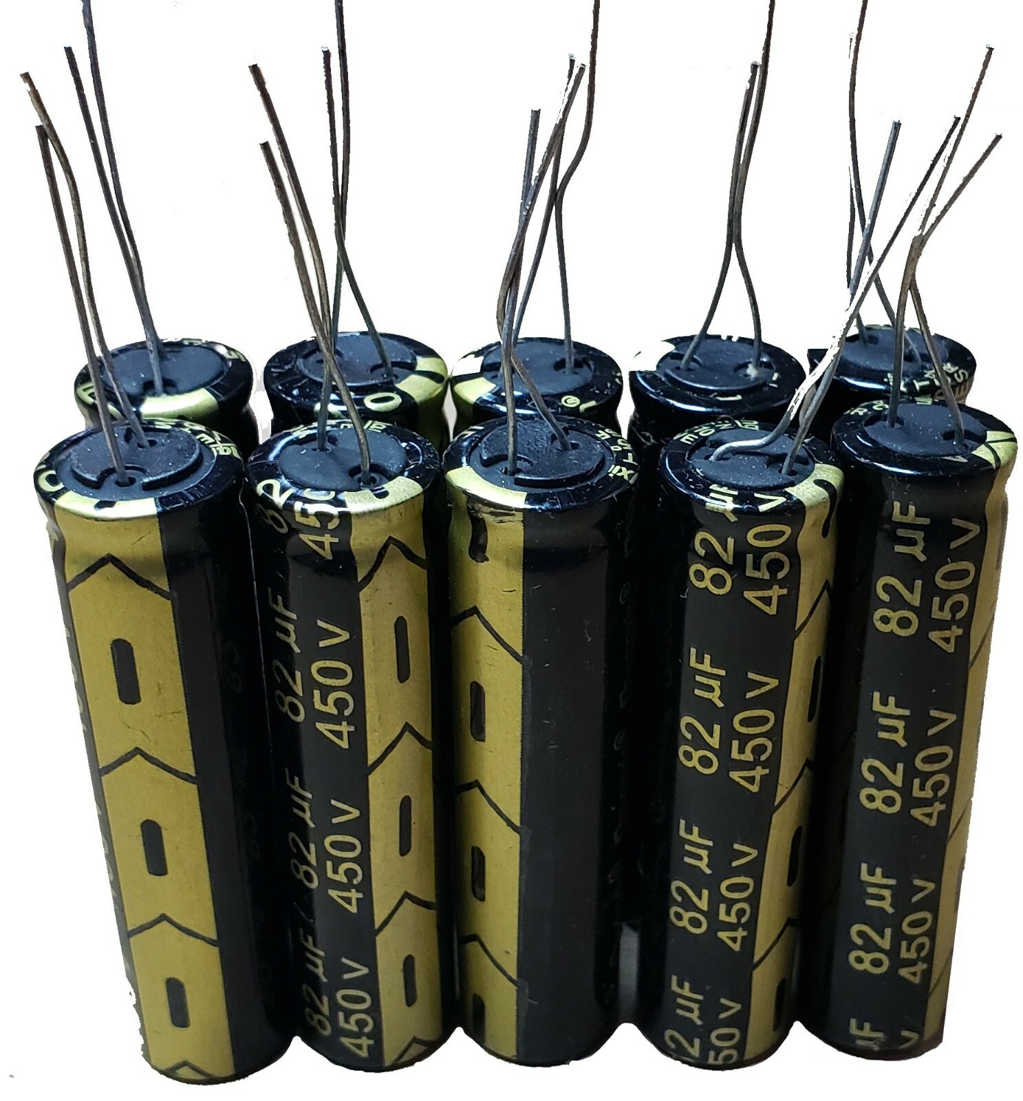 82uF 450V (10x) Electrolytic Capacitors 450V 82uF Volume 13×50 mm