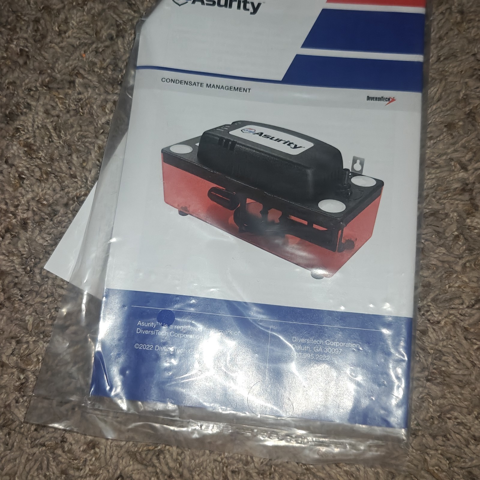 DIVERSITECH / ASURITY Condensate Pump Ultra ULTRACP-22-120 VAC Free Shipping