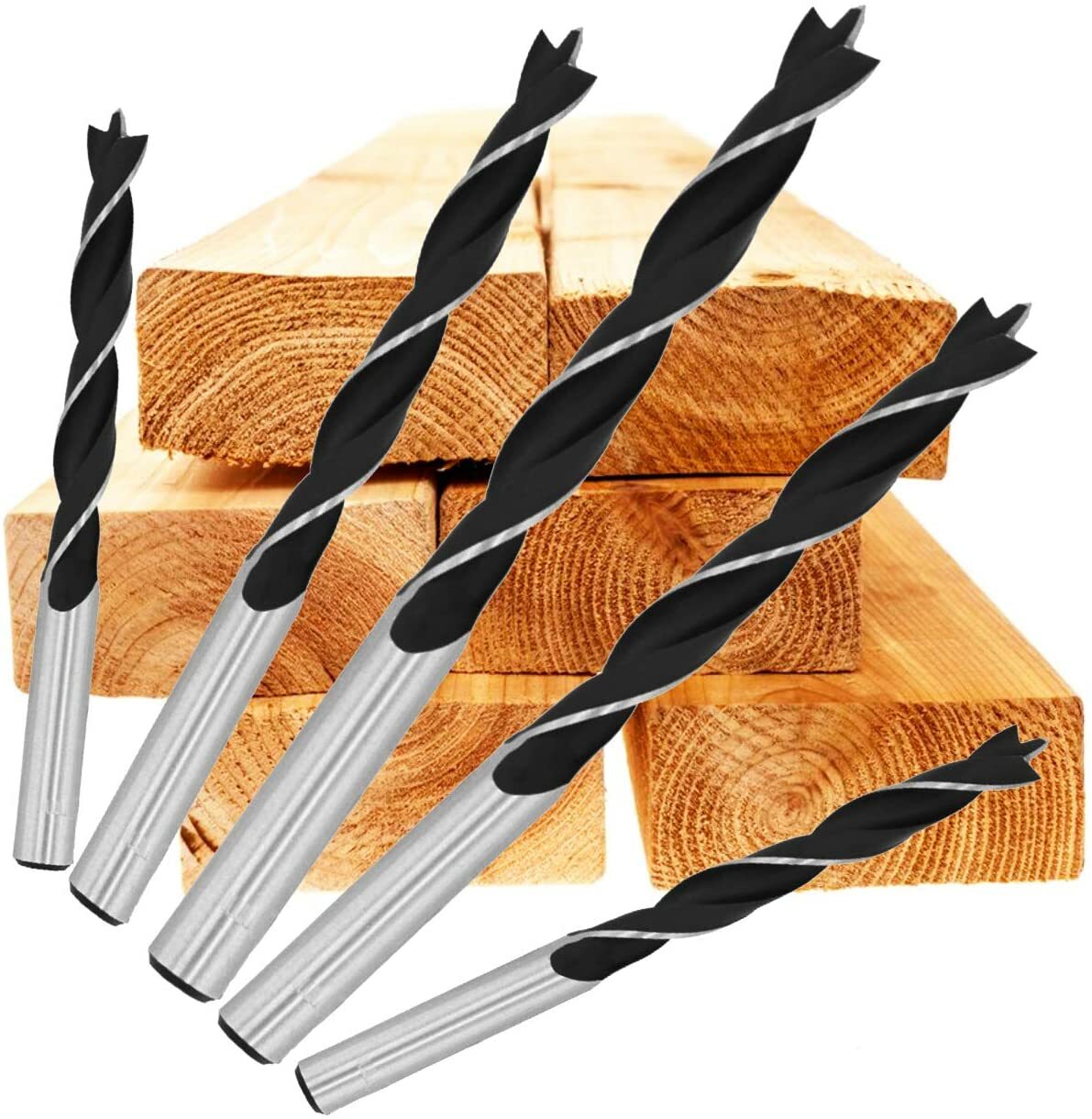 Wood Brad Point Drill Bit 5/16″ Woodworking Drills for Hardwood Softwood-15Pcs