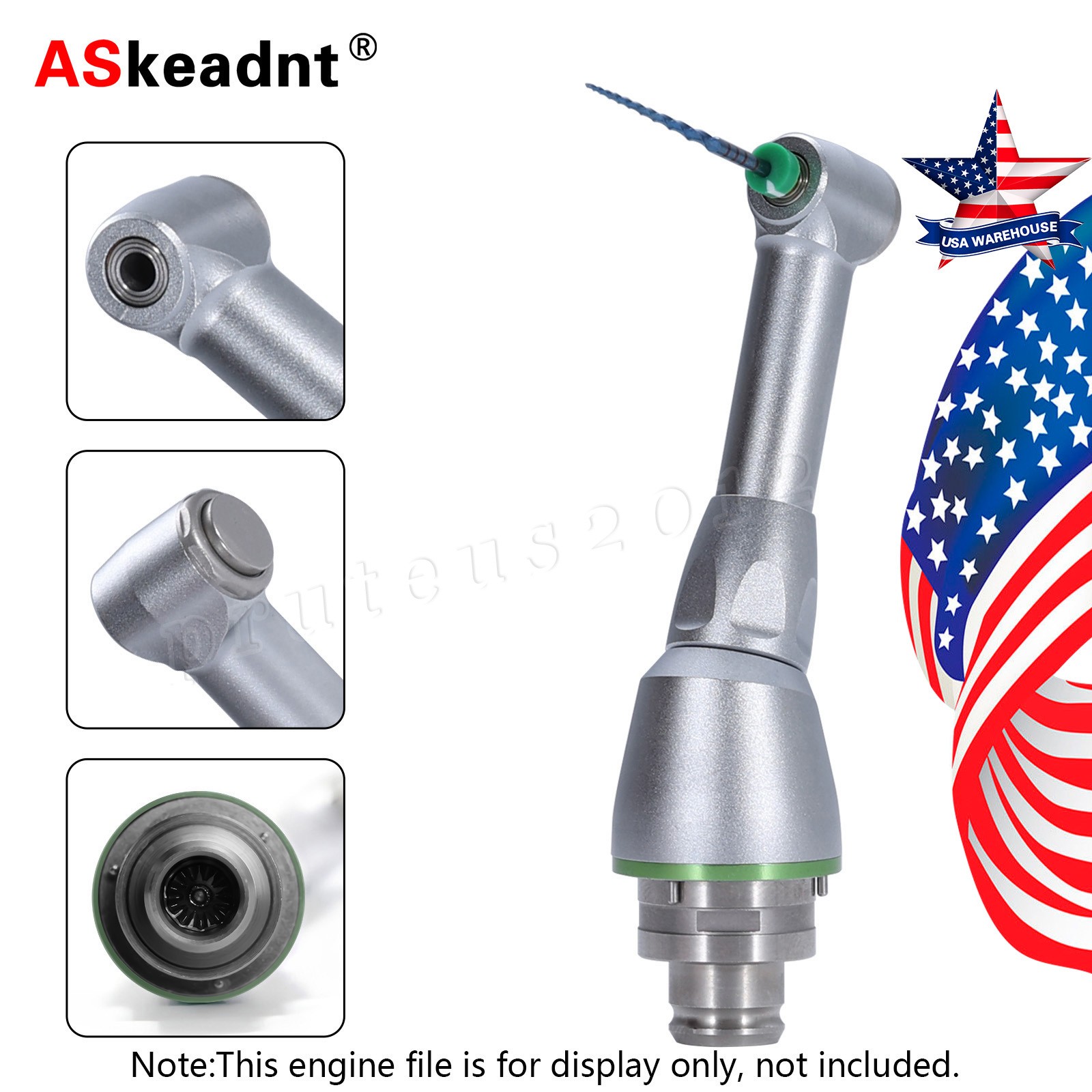 Dental 16:1 Reduction Contra Angle Head For Endo Motor Handpiece