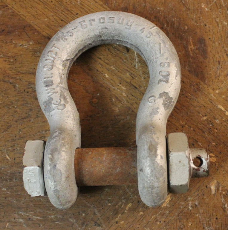 Crosby 1″ Bolt on Type Anchor Shackle 8-1/2 Ton Hot Dipped Galvanized G-2130