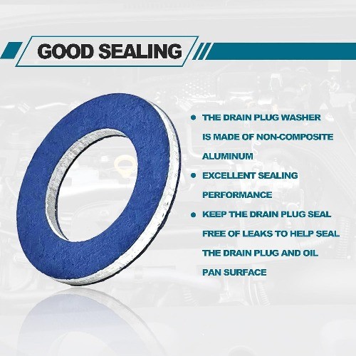24PCS 12mm Aluminum Oil Drain Plug Crush Washer Gaskets, OEM: 90430-12031 90430-