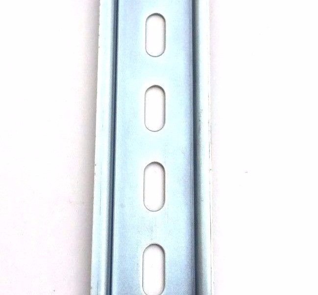 30 Pieces DIN Rail Slotted Steel Zinc Plated RoHS 6 in. long 35mm 7.5mm 15 ft.