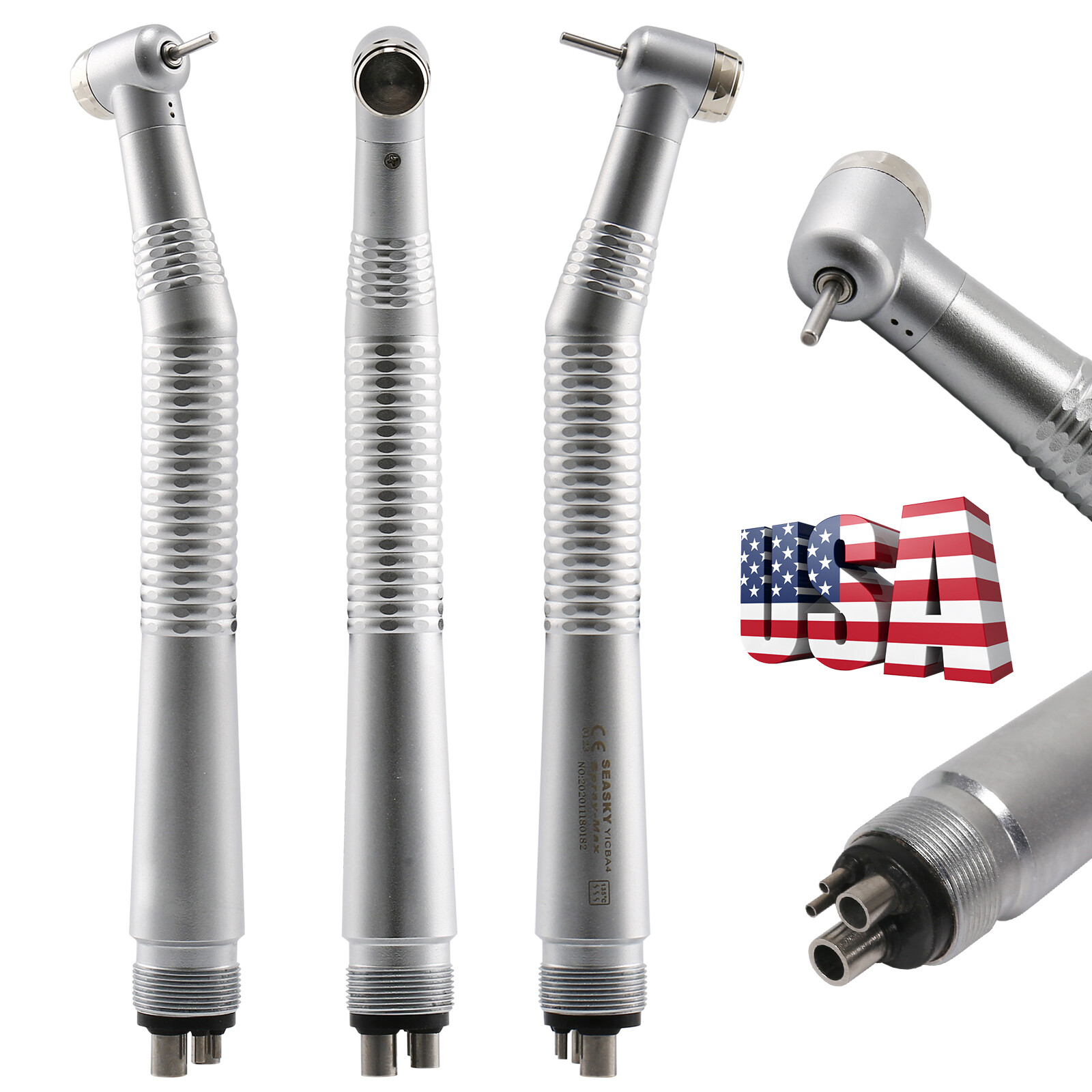10 Pcs Seasky NSK PANA MAX Style Dental High Speed Turbine Handpiece Push 4Hole