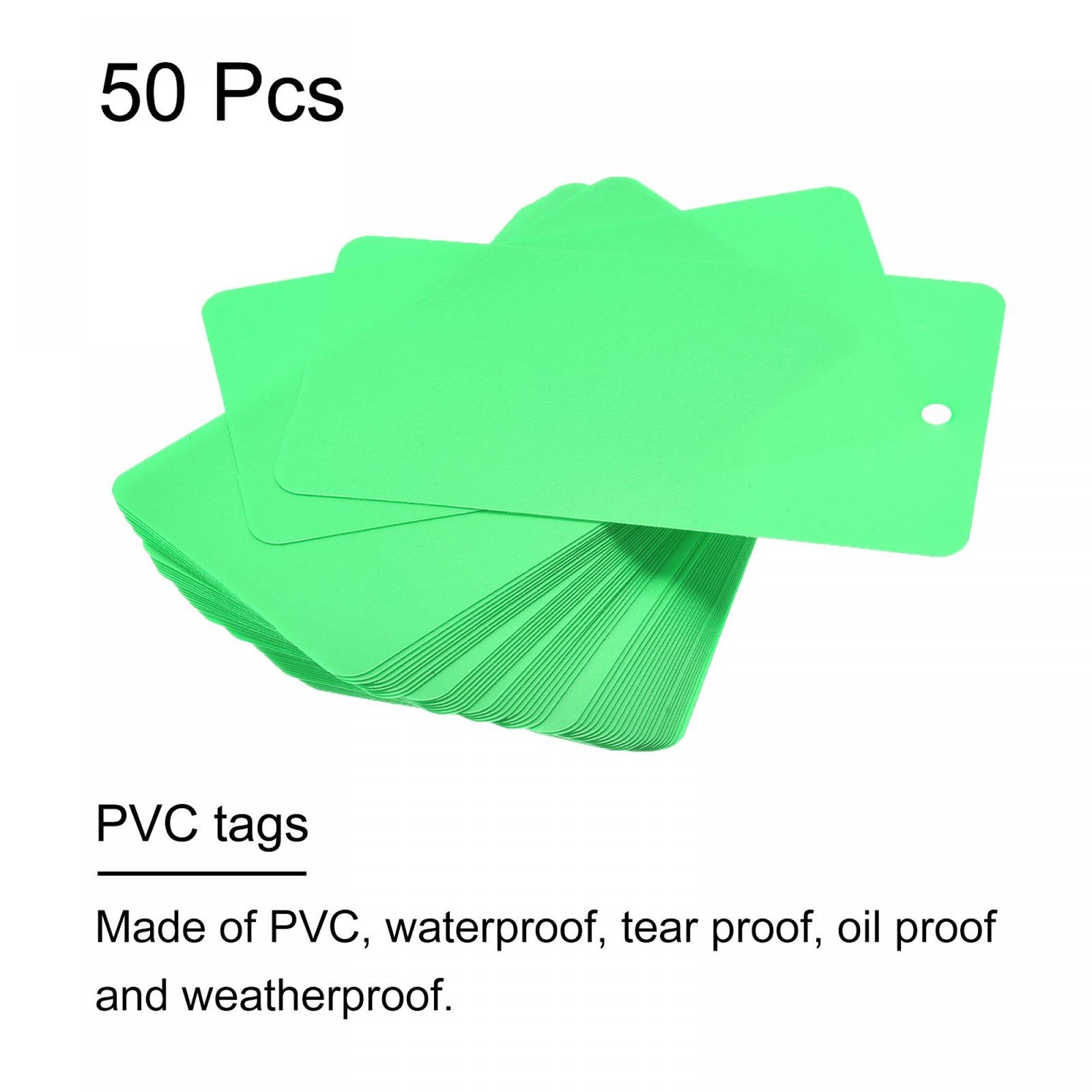 Waterproof Wires Plastic Shipping Tags,1.95×3.51 inch Green 50pcs