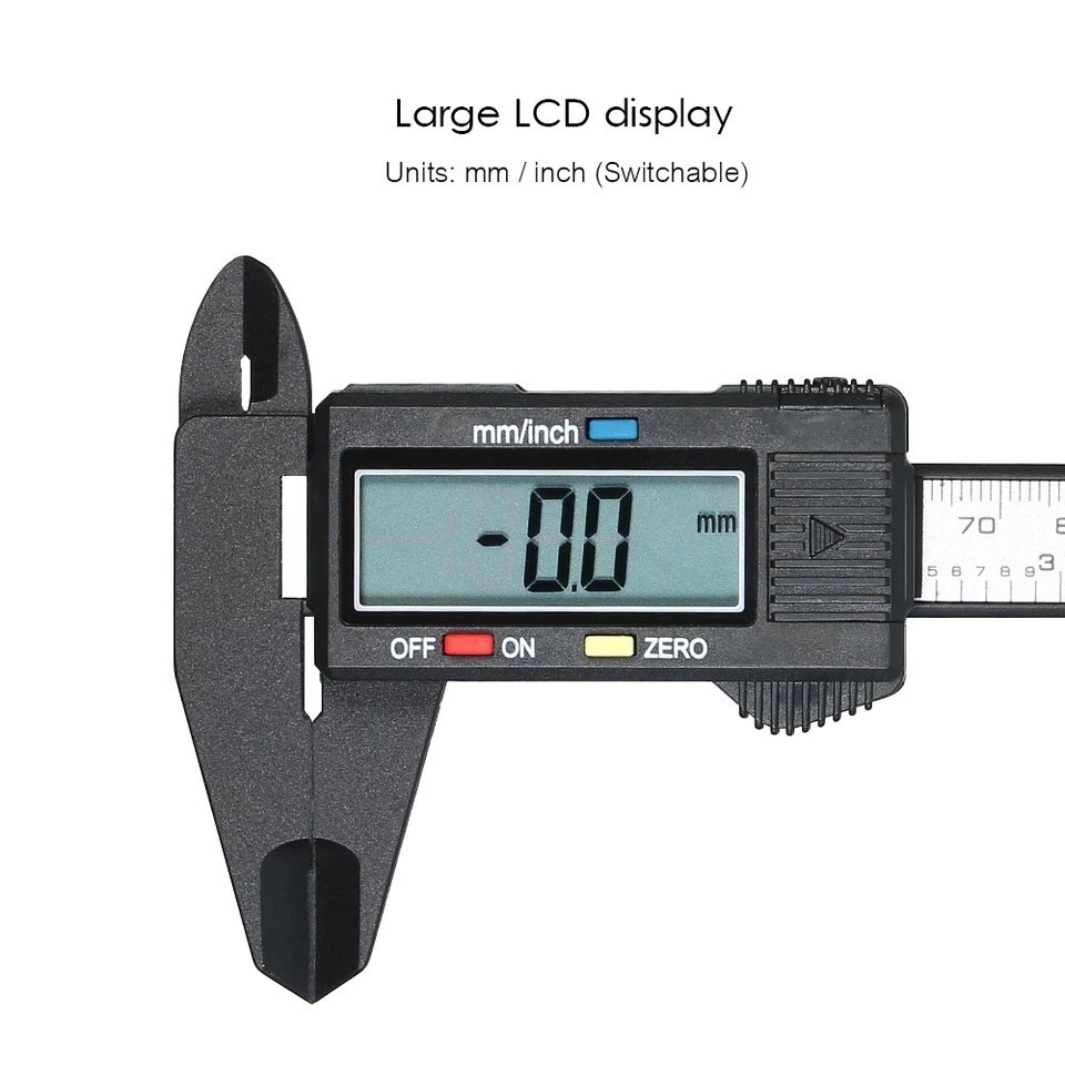6″ 150mm Carbin Fiber Electronic Digital Vernier Caliper Micrometer Gauge LCD
