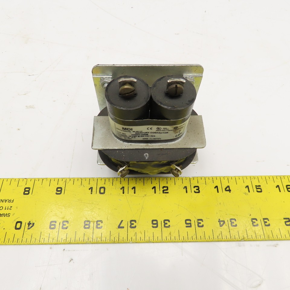 MDI 230NO-24DB 30A 600V N/O Mercury Contactor 24VDC Coil