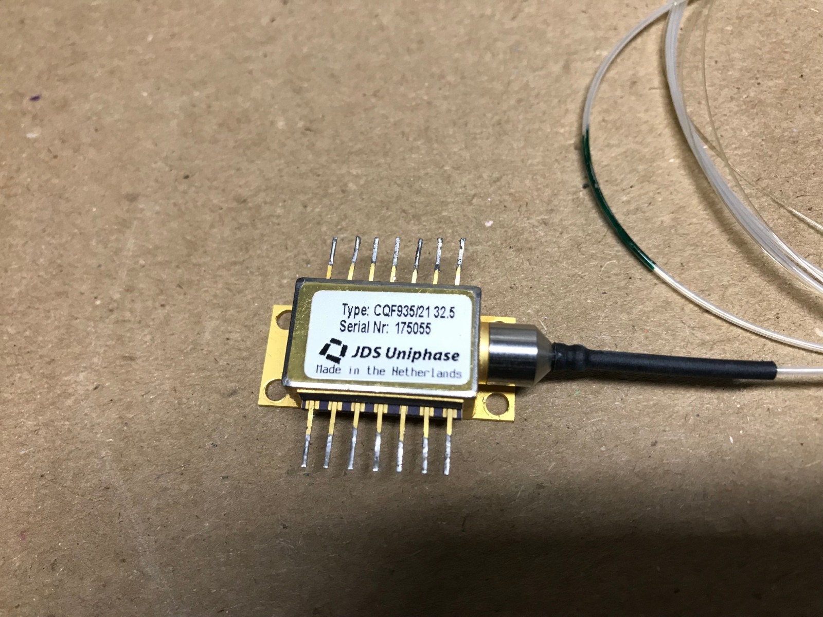 Used JDSU CQF935 DFB CW Laser 10mW Long wavelength with PM Panda Fiber Pigtail