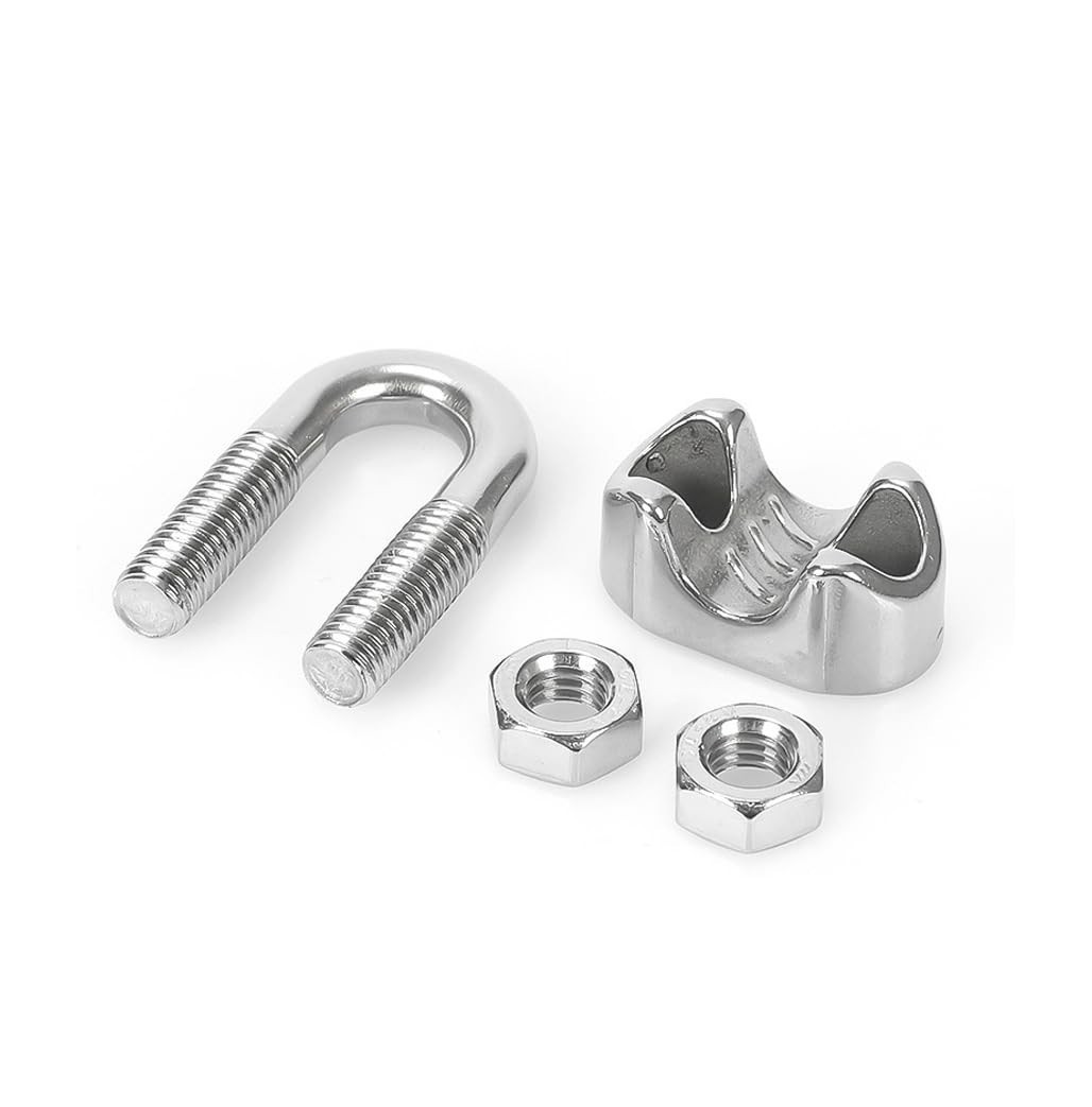 Versatile 12-Piece M5 3/16″ Wire Cable Clamp Set – Trusted for Outdoor Uses