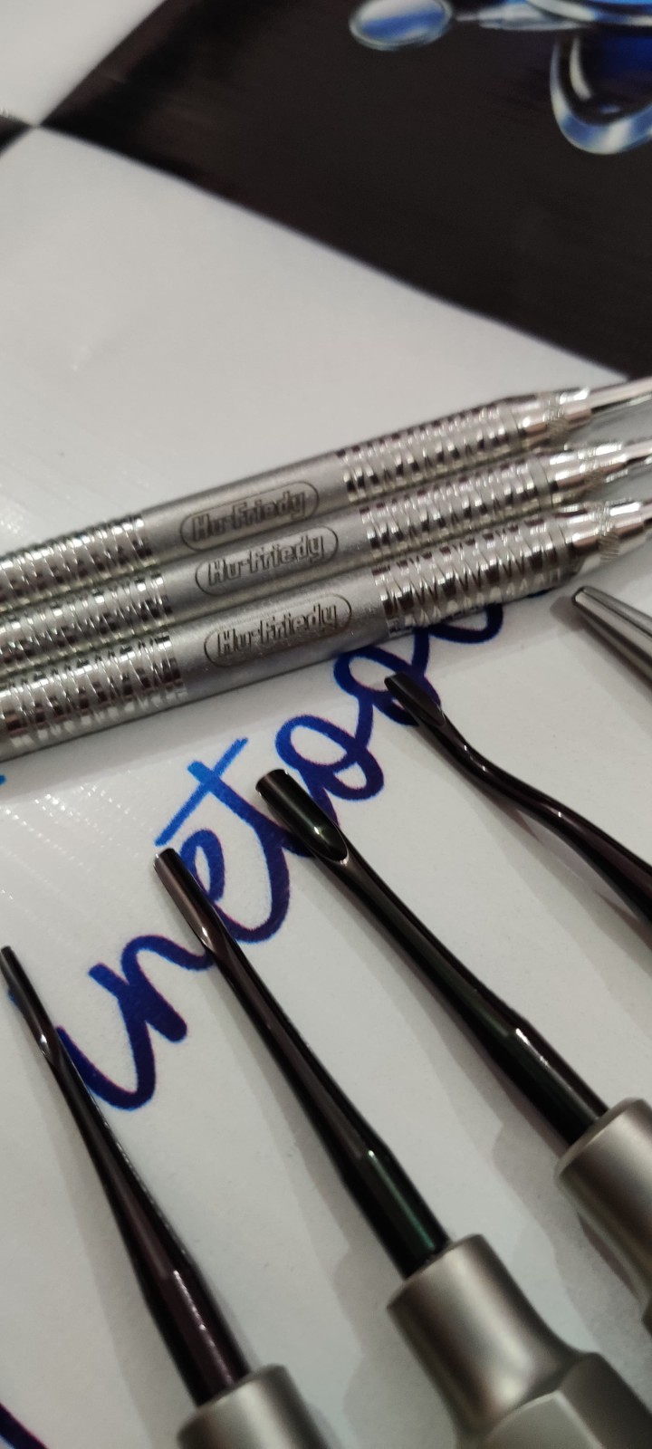 Hu-Friedy Dental Instruments Lot Of 9 Pcs (Elevators,Bone file,needle holder ‘7)