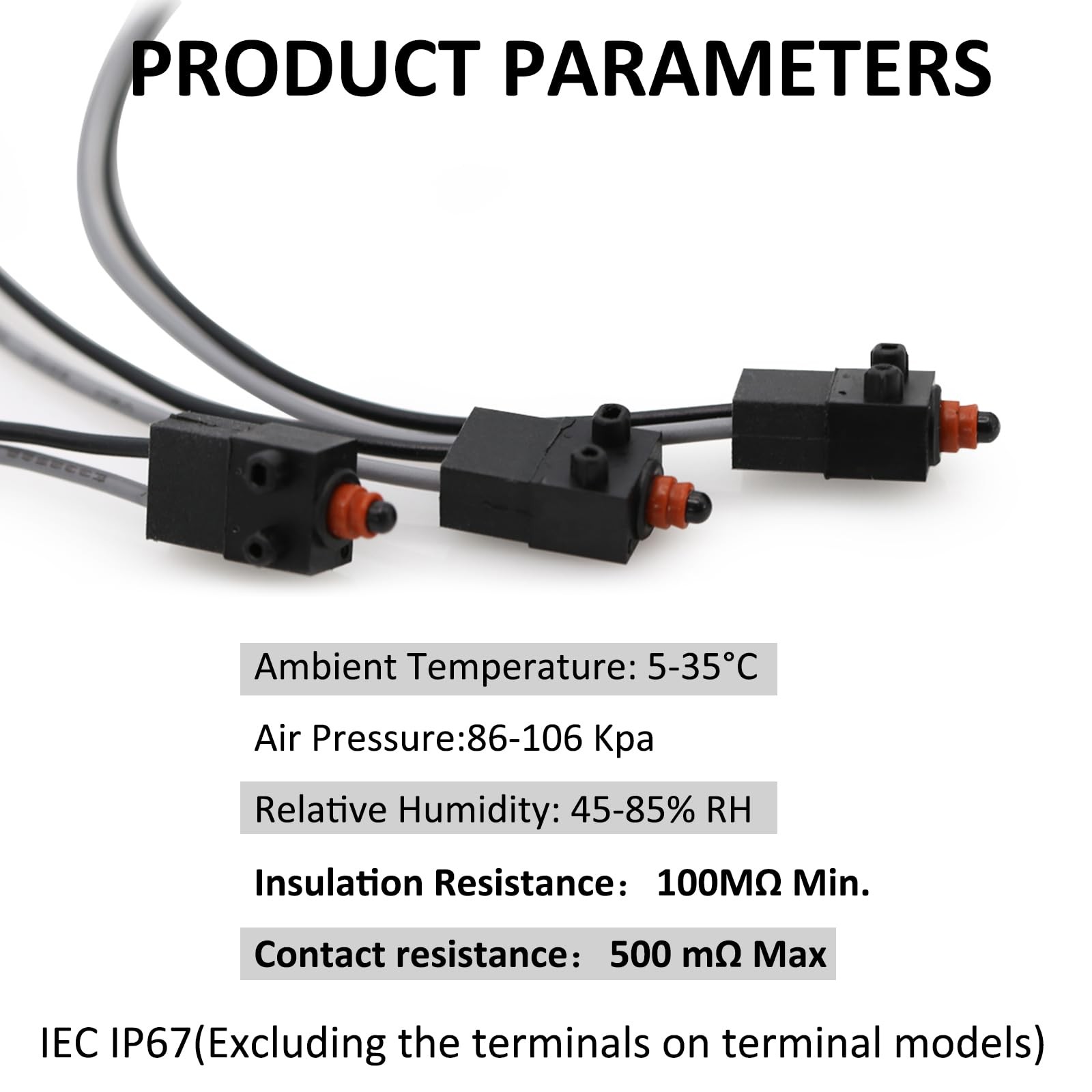 Waterproof Micro Switch Small Stroke Limit Switch 2-pin Oil and dust Proof No…