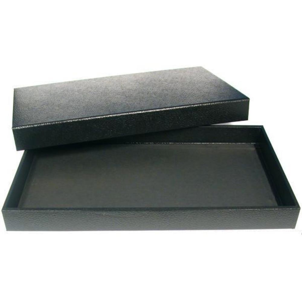 Black Jewelry Display Case (Removable Magnetic Lid) w/ Blue Foam 72-slot Display