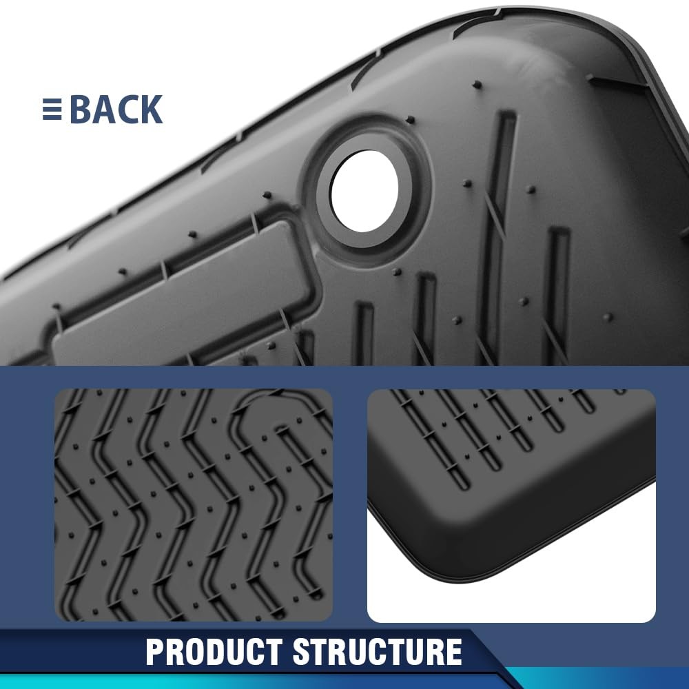 TPE Floor Mats & Cargo Liner for Ford F250 F350 SuperCab 12-16 F&R Weather Black