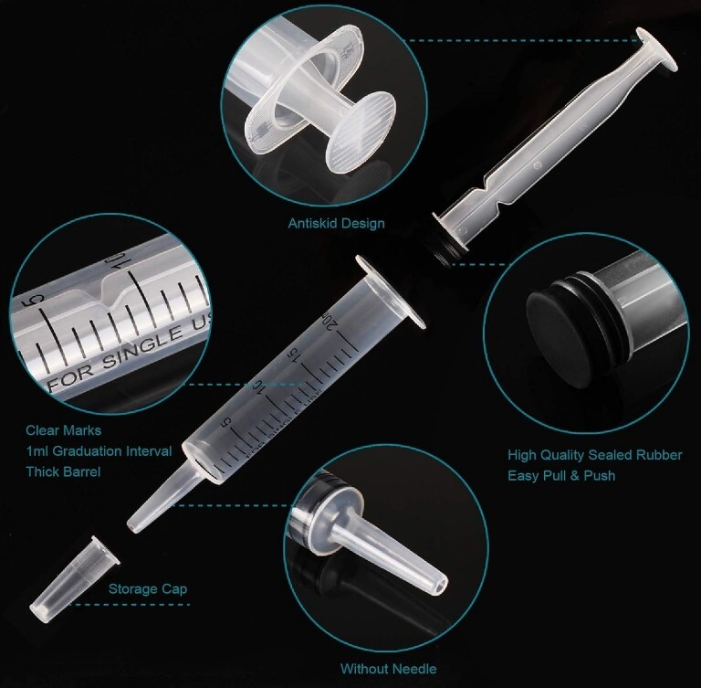 Syringes without needles 10ml Syringes 10ml Plastic Syringes 10 ml 24 Pack 10g
